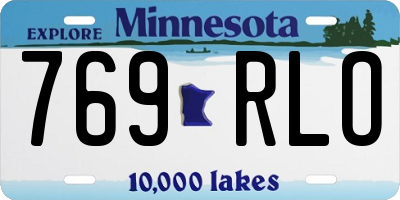 MN license plate 769RLO