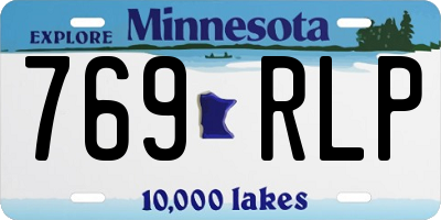MN license plate 769RLP