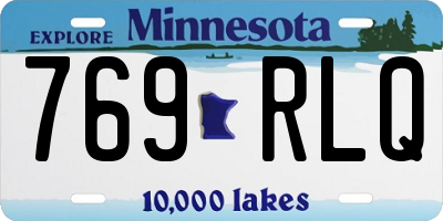 MN license plate 769RLQ