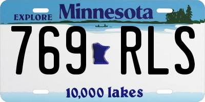MN license plate 769RLS