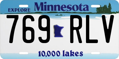 MN license plate 769RLV