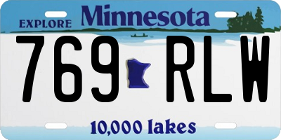 MN license plate 769RLW