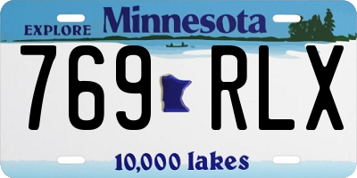 MN license plate 769RLX