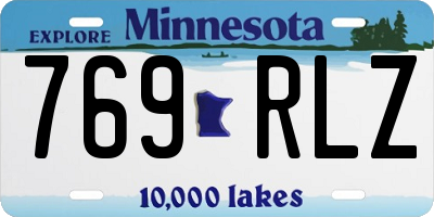 MN license plate 769RLZ