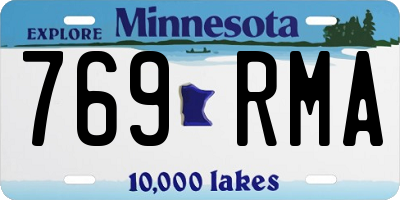 MN license plate 769RMA