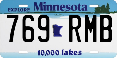 MN license plate 769RMB