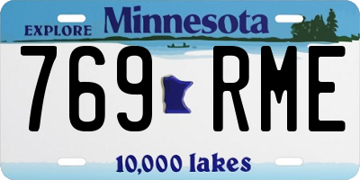 MN license plate 769RME