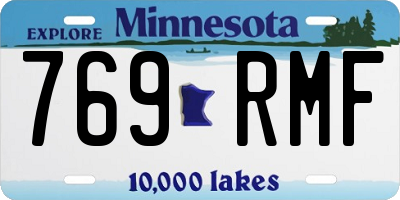 MN license plate 769RMF