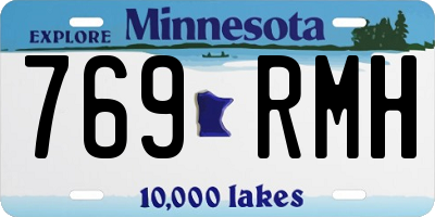 MN license plate 769RMH
