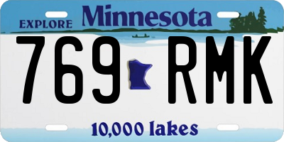 MN license plate 769RMK