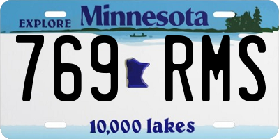 MN license plate 769RMS
