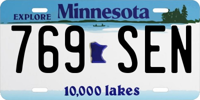 MN license plate 769SEN