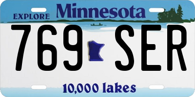 MN license plate 769SER