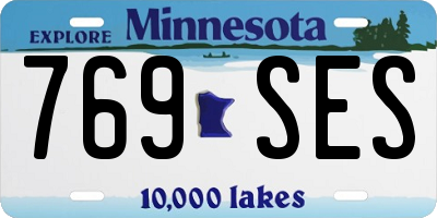 MN license plate 769SES