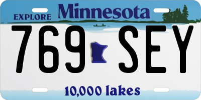 MN license plate 769SEY