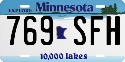 MN license plate 769SFH