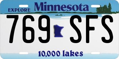 MN license plate 769SFS