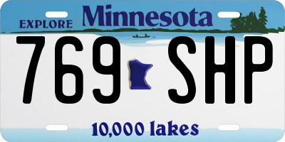 MN license plate 769SHP
