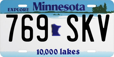 MN license plate 769SKV