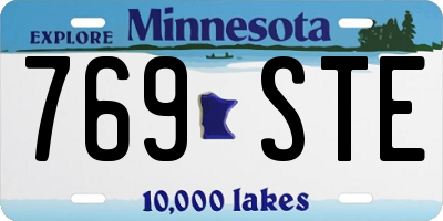 MN license plate 769STE