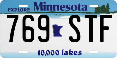 MN license plate 769STF