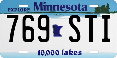 MN license plate 769STI