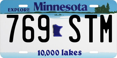 MN license plate 769STM