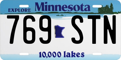 MN license plate 769STN