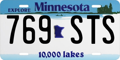 MN license plate 769STS