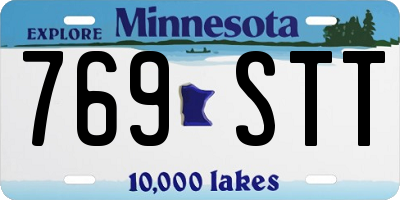 MN license plate 769STT