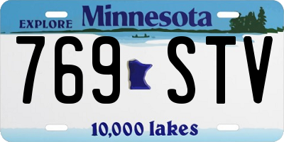 MN license plate 769STV