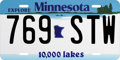 MN license plate 769STW