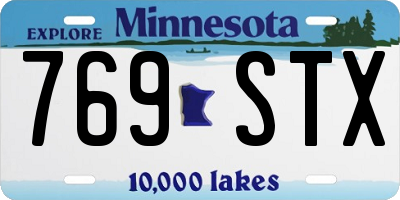 MN license plate 769STX
