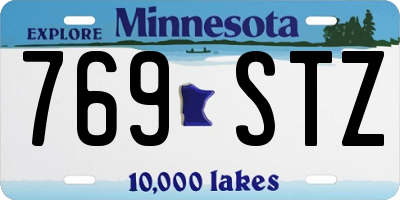 MN license plate 769STZ