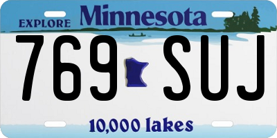 MN license plate 769SUJ