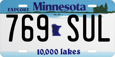 MN license plate 769SUL