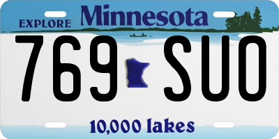 MN license plate 769SUO