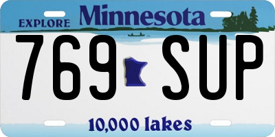 MN license plate 769SUP