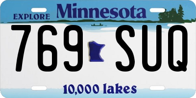 MN license plate 769SUQ