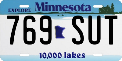 MN license plate 769SUT
