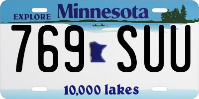 MN license plate 769SUU