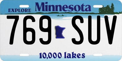 MN license plate 769SUV