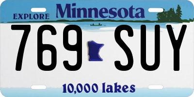MN license plate 769SUY