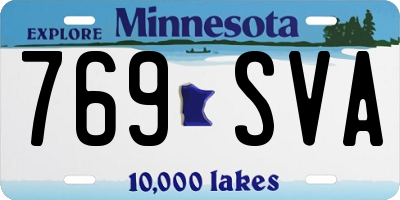 MN license plate 769SVA