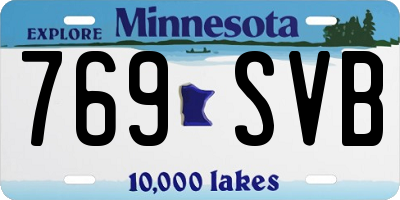 MN license plate 769SVB