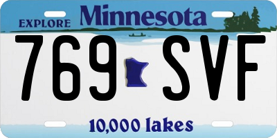 MN license plate 769SVF