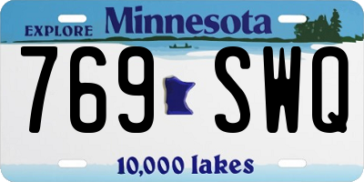 MN license plate 769SWQ