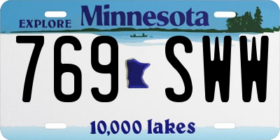 MN license plate 769SWW