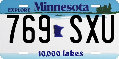 MN license plate 769SXU