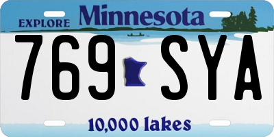 MN license plate 769SYA